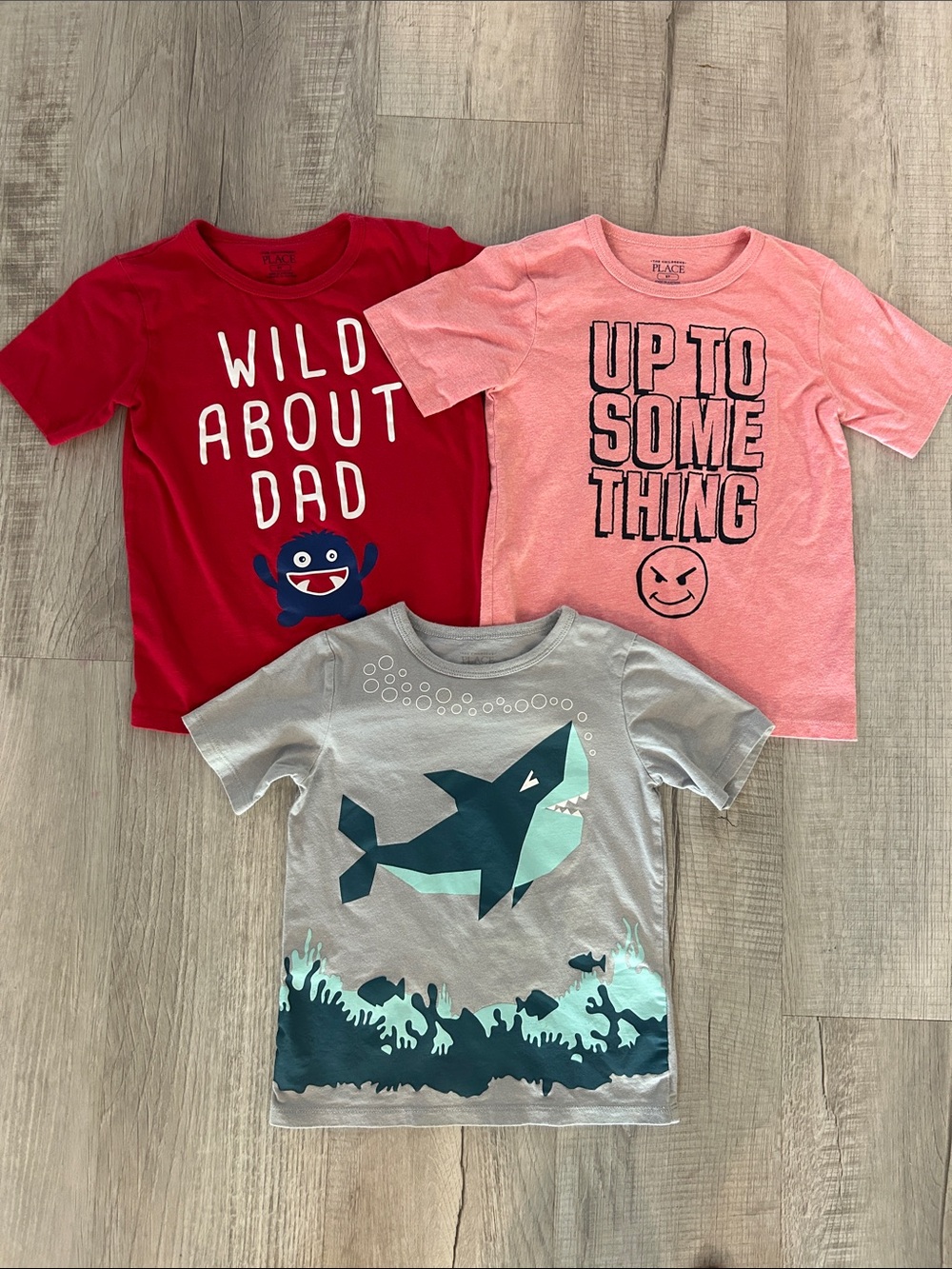 Bundle of (3) The Children’s Place Toddler Boy’s Short Sleeve Shirts, Size 5T